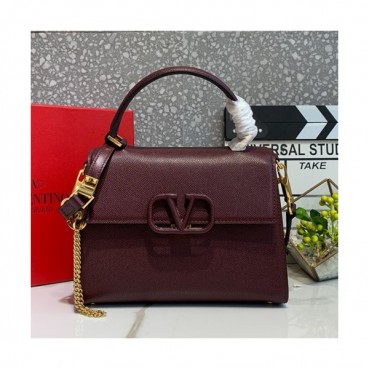 Valentino 2019 Leather Vsling Small Tote Shoudler Bag,25CM - 발렌티노 2019 레더 브이슬링 스몰 토트 숄더백,0025
