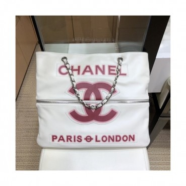 Chanel 2019 Women Tote Shoulder Shopper Bag,38cm - 샤넬 2019 여성용 토트 숄더 쇼퍼백,CHAB1336, 38cm,아이보리