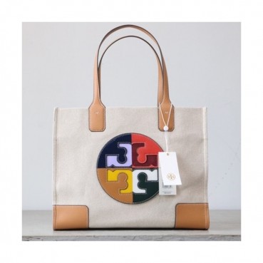Tory Burch 2019 Linen Tote Shopper Bag,34/44cm - 토리버치 2019 린넨 토트 쇼퍼백 TBB0250,34/44cm,베이지