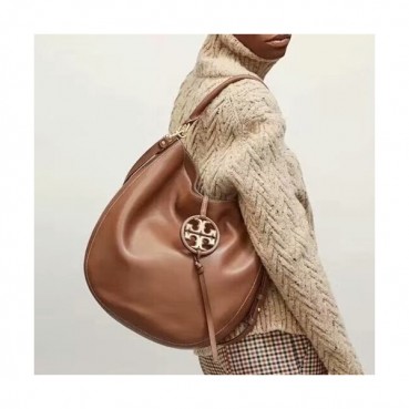 Tory Burch 2019 Leather Tote Shoulder Bag,36cm - 토리버치 2019 레더 토트 숄더백 TBB0233,36cm,브라운