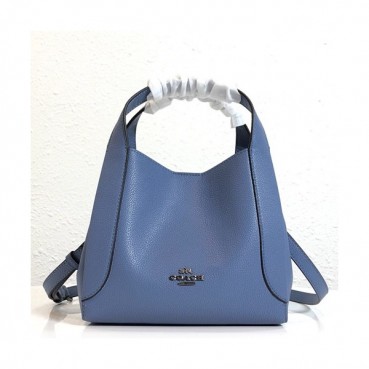 Coach 2019 Leather Tote Shoulder Bag,23cm - 코치 2019 레더 토트 숄더백 COAB0227,23cm,블루