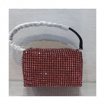 Alexander Wang 2019 Cubic & Leather Tote Shoulder Bag,17cm - 알렉산더왕 2019 큐빅 & 레더 토트 숄더백 AWB0022,17cm,블랙(레드큐빅)