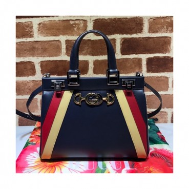 Gucci 2019 Zumi Handle Tote Shoulder Bag,27CM - 구찌 2019 주미 핸들 토트 숄더백 569712,GUB0859,27cm,네이비