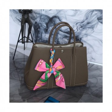 Hermes 2019 Garden Party Leather Tote Bag ,30cm - 에르메스 2019 가든파티 레더 여성용 토트백 HERB0780,30cm,다크그레이