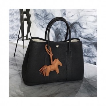 Hermes 2019 Garden Party Leather Tote Bag ,30cm - 에르메스 2019 가든파티 레더 여성용 토트백 HERB0777,30cm,블랙