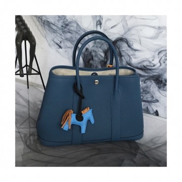 Hermes 2019 Garden Party Leather Tote Bag ,30cm - 에르메스 2019 가든파티 레더 여성용 토트백 HERB0776,30cm,블루
