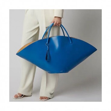 [시선강탈!! 하나쯤 필수 소장각!]Jil Sander 2019 Sombrero Leather Large Tote Bag,67cm - 질샌더 2019 솜브레로 여성용 레더 라지 토트백 JILB0019,67cm,블루