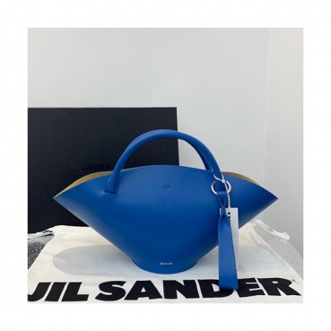 Jil Sander 2019 Sombrero Leather Small Tote Bag,42cm - 질샌더 2019 솜브레로 여성용 레더 스몰 토트백 JILB0015,42cm,블루