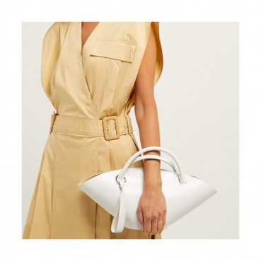 Jil Sander 2019 Sombrero Leather Small Tote Bag,42cm - 질샌더 2019 솜브레로 여성용 레더 스몰 토트백 JILB0012,42cm,화이트