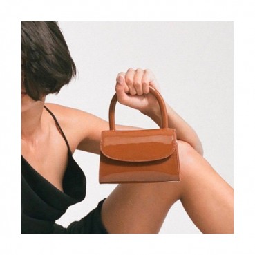 By Far 2019 Leather Tote Shoulder Bag,17cm - 바이 파 2019 레더 토트 숄더백 BYFB0019,17cm,브라운