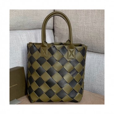 Bottega Veneta 2019 Tote Shoulder Shopper Bag,35cm - 보테가 베네타 2019 토트 숄더 쇼퍼백, 575800,BVB0454,35cm,올리브+블랙