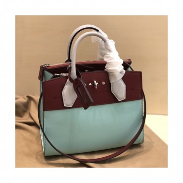 Louis Vuitton 2019 City Steamer Tote Shoulder Bag,26.5/31cm - 루이비통 2019 시티 스티머 토트 숄더백 ,M42188,LOUB1792,26.5/31cm,스카이블루