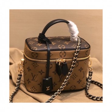 Louis Vuitton 2019 Monogram Beauty Case Tote Shoulder Bag,19cm - 루이비통 2019 모노그램 뷰티 케이스 토트 숄더백 M42264,LOUB1762,19cm,브라운