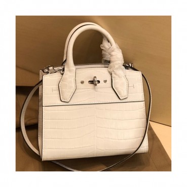 Louis Vuitton 2019 City Steamer Tote Shoulder Bag,22.5/26.5cm - 루이비통 2019 시티 스티머 토트 숄더백 M92515,LOUB1729,22.5/26.5cm,화이트