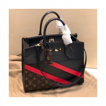 Louis Vuitton 2019 City Steamer Tote Shoulder Bag,26.5/31cm - 루이비통 2019 시티 스티머 토트 숄더백 M55433,LOUB1724,26.5/31cm,블랙+브라운