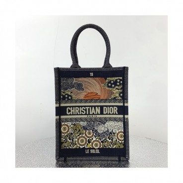 [매장판]Dior 2019 Women Canvas Book Mini Tote Shopper Bag ,40CM - 디올 2019 여성용 캔버스 북 미니 토트 쇼퍼백  DIOB0460,40CM,블랙