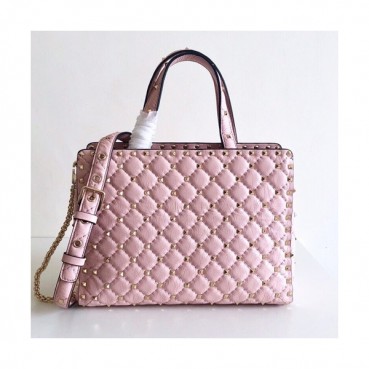 Valentino 2019 Leather Garavani Rockstud Spike Tote Shoudler Bag,26CM - 발렌티노 2019 레더 가라바니 락스터드 스파이크 토트 숄더백,0061