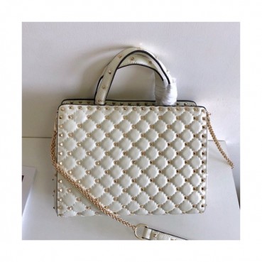 Valentino 2019 Leather Garavani Rockstud Spike Tote Shoudler Bag,26CM - 발렌티노 2019 레더 가라바니 락스터드 스파이크 토트 숄더백,0061