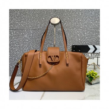 Valentino 2019 Leather Vsling Tote Shoudler Bag,35CM - 발렌티노 2019 레더 브이슬링 토트 숄더백,1966