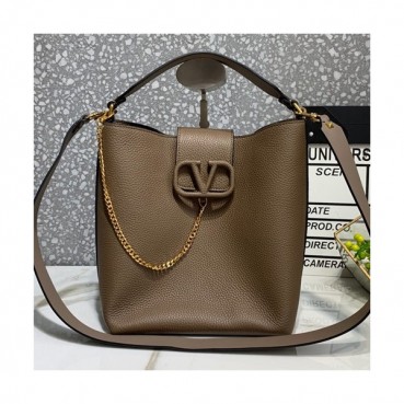 Valentino 2019 Leather Vsling Small Tote Shoudler Bag,25CM - 발렌티노 2019 레더 브이슬링 스몰 토트 숄더백,1956