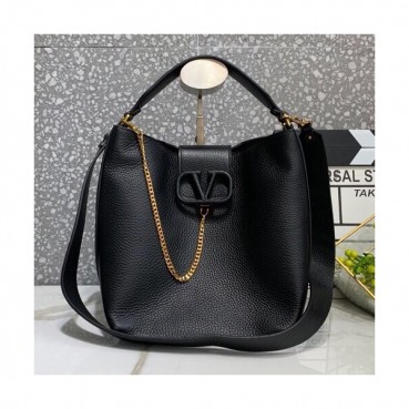 Valentino 2019 Leather Vsling Small Tote Shoudler Bag,25CM - 발렌티노 2019 레더 브이슬링 스몰 토트 숄더백,1956