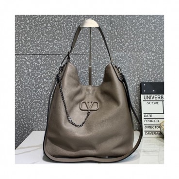 Valentino 2019 Leather Vsling Tote Shoudler Shopper Bag,35CM - 발렌티노 2019 레더 브이슬링 토트 숄더 쇼퍼백,VTB0832,35CM,그레이