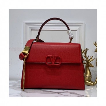 Valentino 2019 Leather Vsling Tote Shoudler Bag,30.5CM - 발렌티노 2019 레더 브이슬링 토트 숄더백,VTB0815,30.5CM,레드