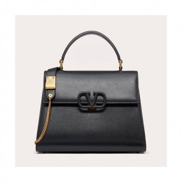 Valentino 2019 Leather Vsling Tote Shoudler Bag,30.5CM - 발렌티노 2019 레더 브이슬링 토트 숄더백,VTB0814,30.5CM,블랙