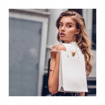 Bvlgari x Alexander Wang 2019 Tote Shoulder Shopper Bag,28CM - 불가리 x 알렉산더 왕 2019 토트 숄더 쇼퍼백,BVLB0157,28cm,화이트