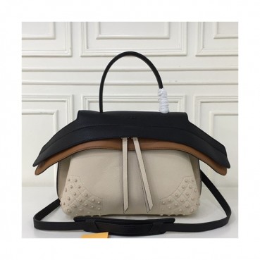 Tod's 2019  Leather Tote Shoulder Bag,28cm - 토즈 2019 레더 토트 숄더백,TODB0019,28cm,베이지+블랙