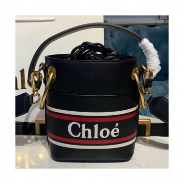 Chole 2019 Roy Leather Bucket Tote Shoulder Bag, 17.5cm -  끌로에 2019 로이 레더 버킷 토트 숄더백,CLB0140,17.5cm,블랙