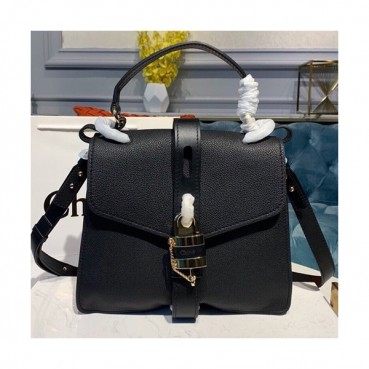 Chole 2019 Aby Leather Tote Shoulder Bag, 30cm -  끌로에 2019 애비 레더 토트 숄더백,CLB0139,30cm,블랙