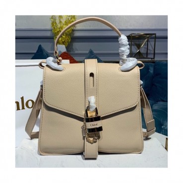 Chole 2019 Aby Leather Tote Shoulder Bag, 30cm -  끌로에 2019 애비 레더 토트 숄더백,CLB0138,30cm,베이지