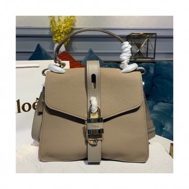 Chole 2019 Aby Leather Tote Shoulder Bag, 30cm -  끌로에 2019 애비 레더 토트 숄더백,CLB0137,30cm,카키그레이