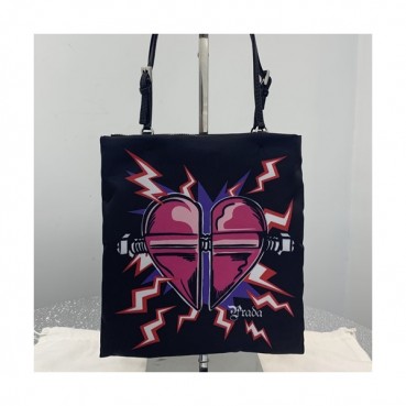 Prada 2019  Tote Shoulder Shopper Bag,20cm - 프라다 2019 여성용 토트 숄더 쇼퍼백 ,PRAB0089,20cm,블랙