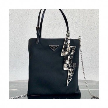 Prada 2019  Tote Shoulder Shopper Bag,20cm - 프라다 2019 여성용 토트 숄더 쇼퍼백 ,PRAB0075,20cm,블랙