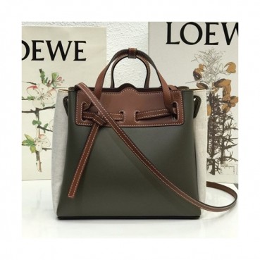 Loewe 2019 Lazo Tote Shoulder Bag, 22CM - 로에베 2019 라조 토트 숄더백 ,LOEB0366, 22CM, 카키