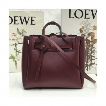 Loewe 2019 Lazo Tote Shoulder Bag, 22CM - 로에베 2019 라조 토트 숄더백 ,LOEB0363, 22CM, 와인