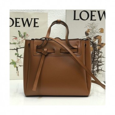 Loewe 2019 Lazo Tote Shoulder Bag, 22CM - 로에베 2019 라조 토트 숄더백 ,LOEB0362, 22CM, 브라운