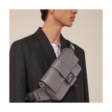 Fendi 2019 Baguette Leather Hip Sack / Tote Shoulder Bag, 26cm - 펜디 2019 바게트 남여공용 레더 힙색 / 토트 숄더백,FENB0486,26cm,그레이