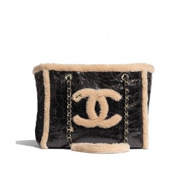 Chanel 2019 Women Tote Shoulder Shopper Bag,33cm - 샤넬 2019 여성용 토트 숄더 쇼퍼백,CHAB1288, 33cm,블랙+베이지