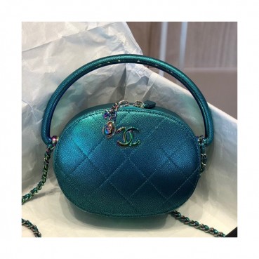 Chanel 2019 Leather Tote Shoulder Bag ,17CM - 샤넬 2019 레더 토트 숄더백  CHAB1249,17CM,블루