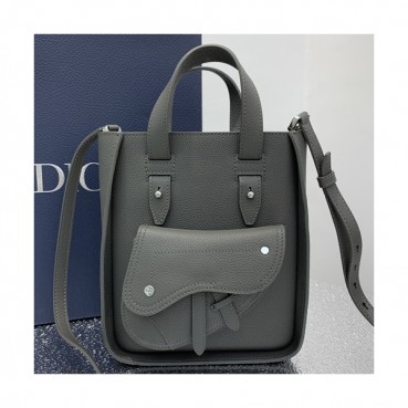 Dior 2019 Leather Tote Shoulder Bag,35CM - 디올 2019 레더 토트 숄더백 DIOB0436,35CM,그레이