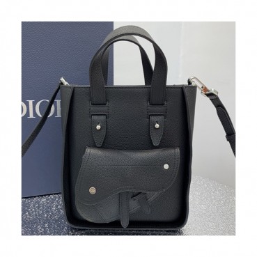 Dior 2019 Leather Tote Shoulder Bag,35CM - 디올 2019 레더 토트 숄더백 DIOB0435,35CM,블랙
