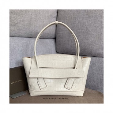 Bottega Veneta 2019 Arco Large Tote Shoulder Bag,32cm - 보테가 베네타 2019 아르코 라지 토트 숄더백, 575941,BVB0359,32cm,화이트