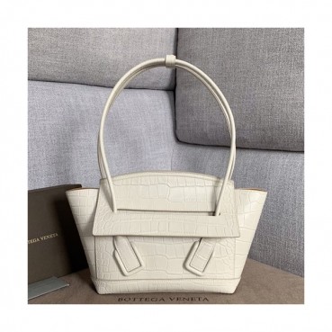 Bottega Veneta 2019 Arco Small Tote Shoulder Bag,22cm - 보테가 베네타 2019 아르코 스몰 토트 숄더백, 580725,BVB0357,22cm,화이트