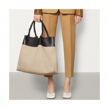 Bottega Veneta 2019 Quad Tote Bag,52cm - 보테가 베네타 2019 쿼드 토트백, 578341,BVB0333,52cm,블랙+아이보리