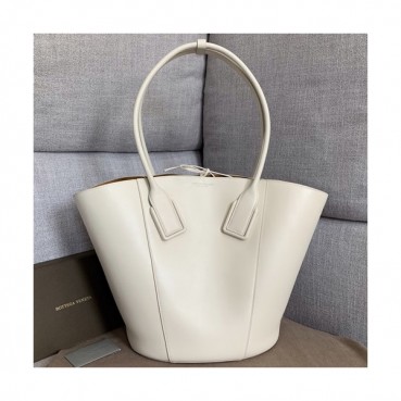 Bottega Veneta 2019 Basket Large Tote Shoulder Bag,34cm - 보테가 베네타 2019 바스켓 라지 토트 숄더백, 576836,BVB0332,34cm,화이트