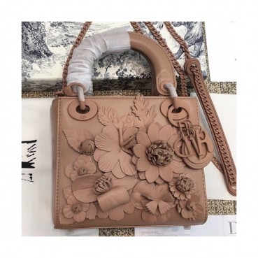 Dior 2019 Lady Dior Mini  Tote Shoulder Bag,17CM - 디올 2019 레이디 디올 미니 토트 숄더백 DIOB0428,17CM,핑크