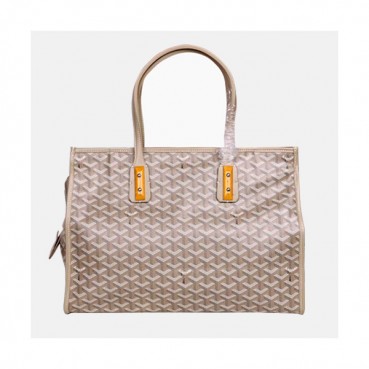 Goyard 2019 PVC & Leather Tote Shopper Bag - 고야드 2019 PVC & 레더 토트 쇼퍼백,GYB0178,베이지